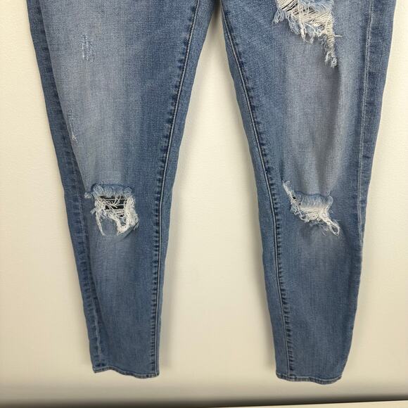 DSTLD Womens High Rise Button Fly Distressed Mom Medium Wash Blue Jeans 26 x 30 - Picture 4 of 11